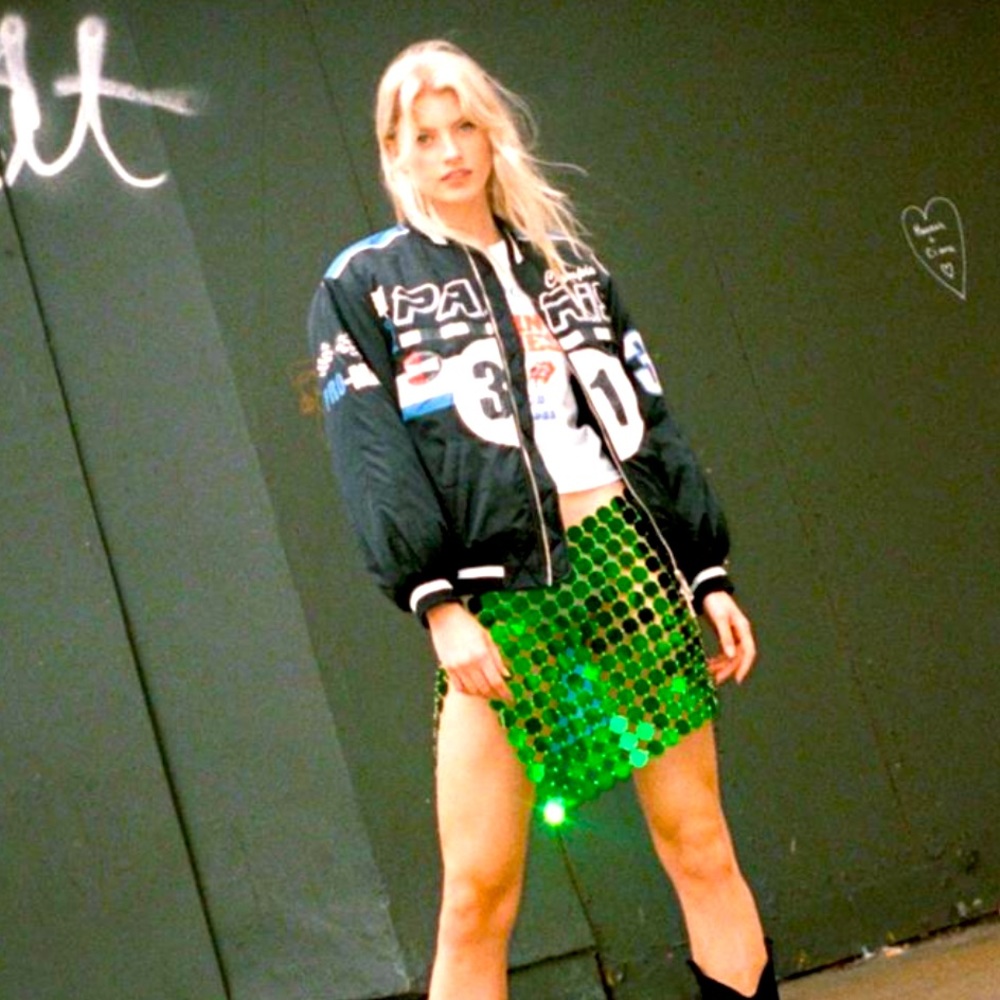 Chainmail disco glass link skirt